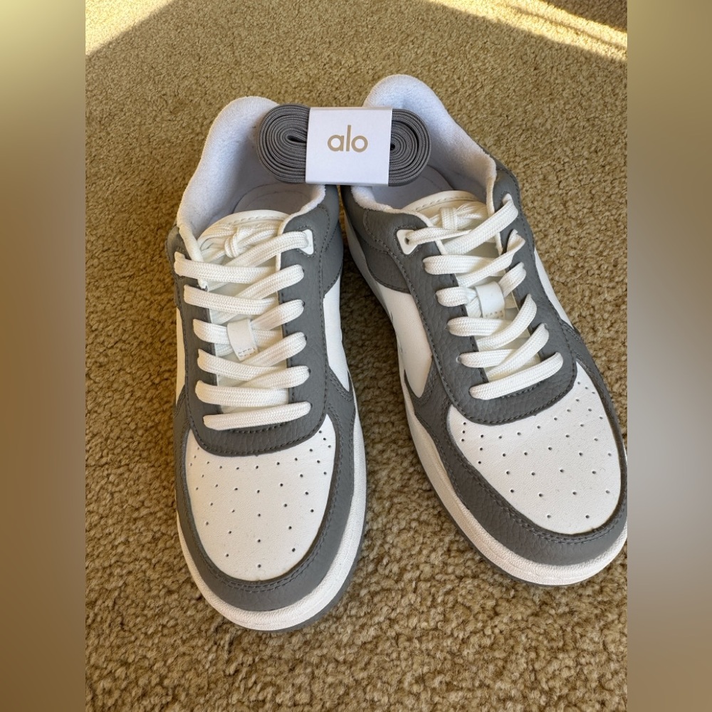 ALO Yoga Gray and White Sneakers